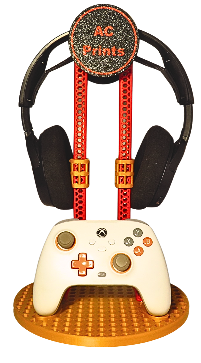 Modern 3D Printed Headphone and Controller Stand