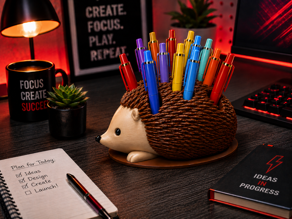 Hedgy the Hedgehog – Desk Buddy Pen Holder