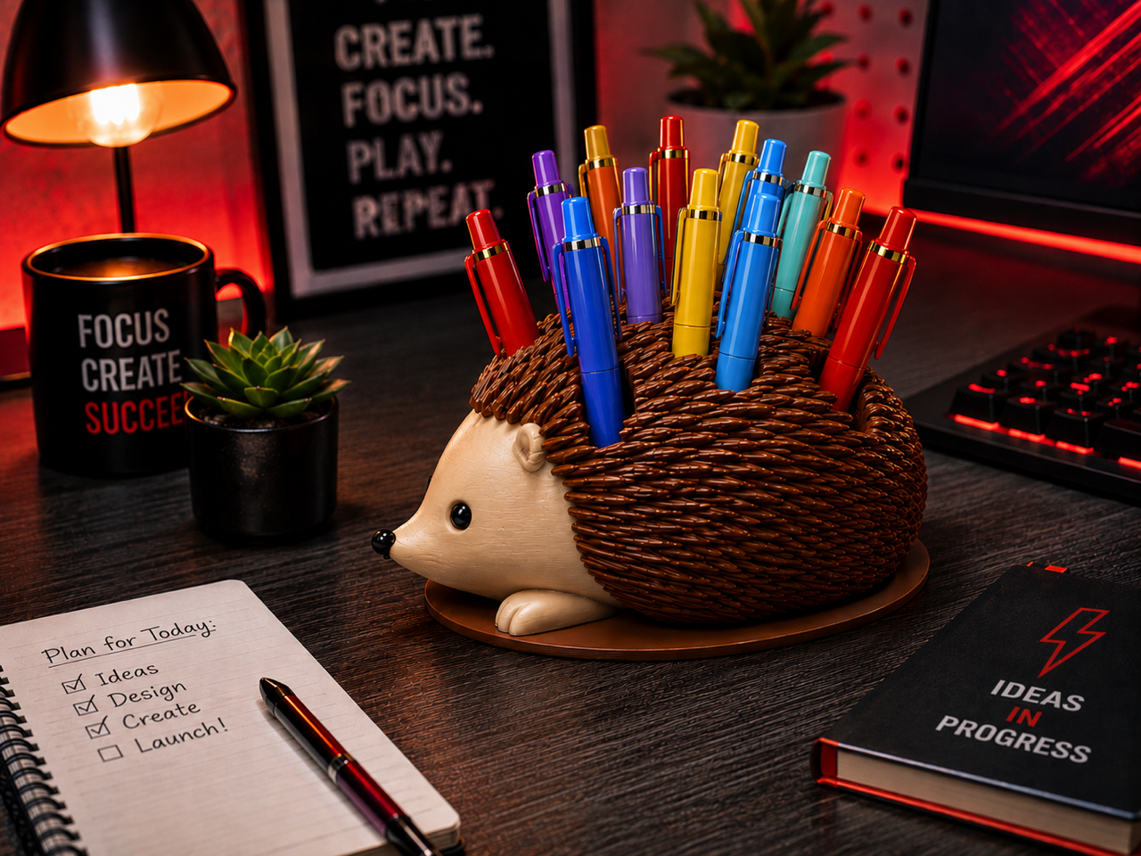 Hedgy the Hedgehog – Desk Buddy Pen Holder