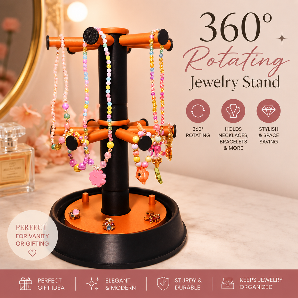 Orbit Rotating Jewelry Stand Modern Jewelry Organizer